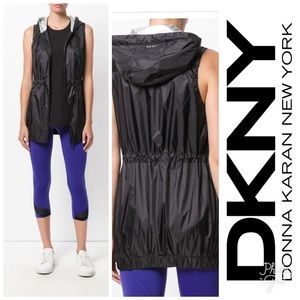 DKNY Drawstring Hooded Gilet